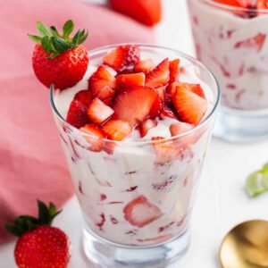 Fresa con crema