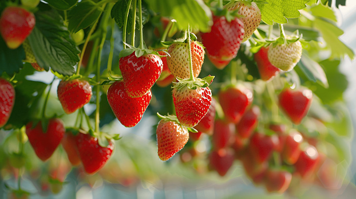 Pngtree Strawberry Hanging Farm The Modern Technology Of Berries Cultivation In Greenhouses Image 15878288